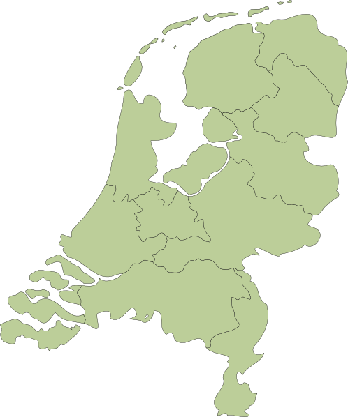 Kaart van Nederland met provincies